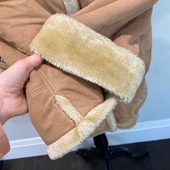 Novelti Faux Suede Shearling Coat SZ Medium - Picture 10 of 16